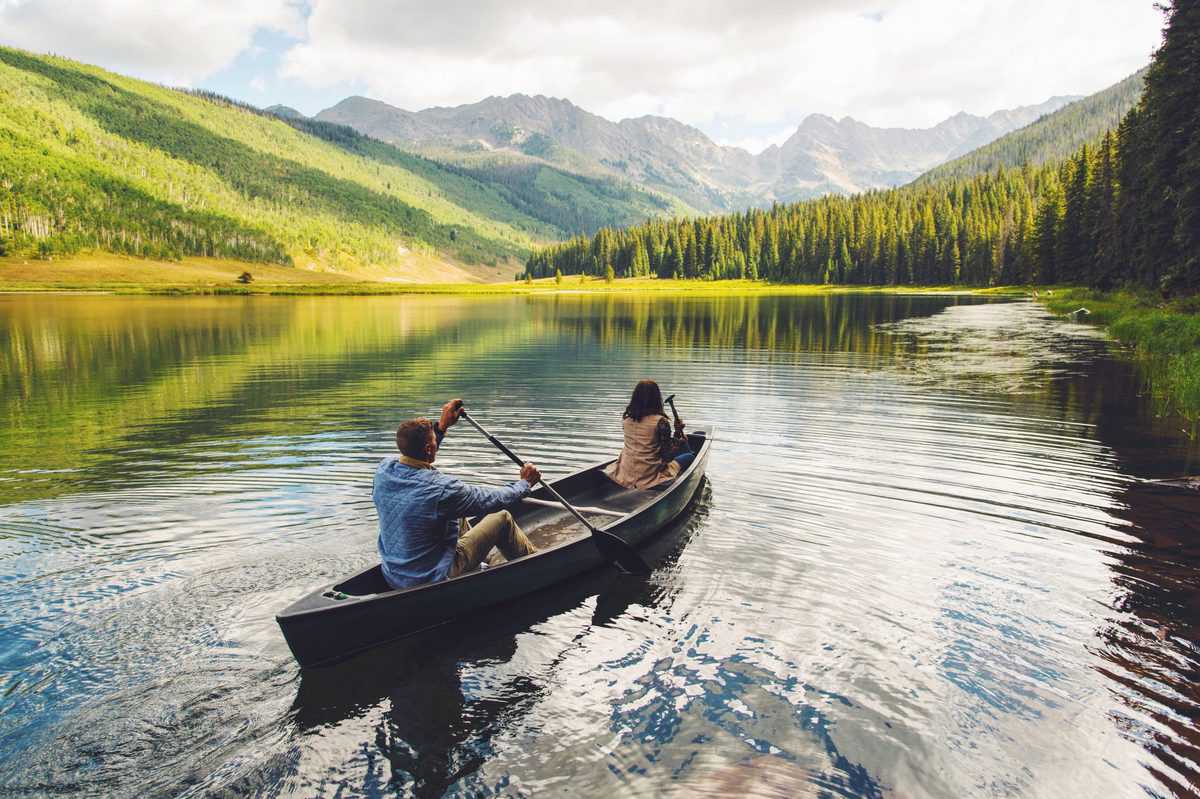 Barco, pareja - naturaleza