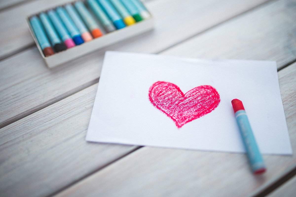 heart - crayon - love