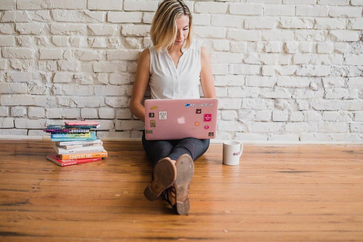 woman - working - laptop