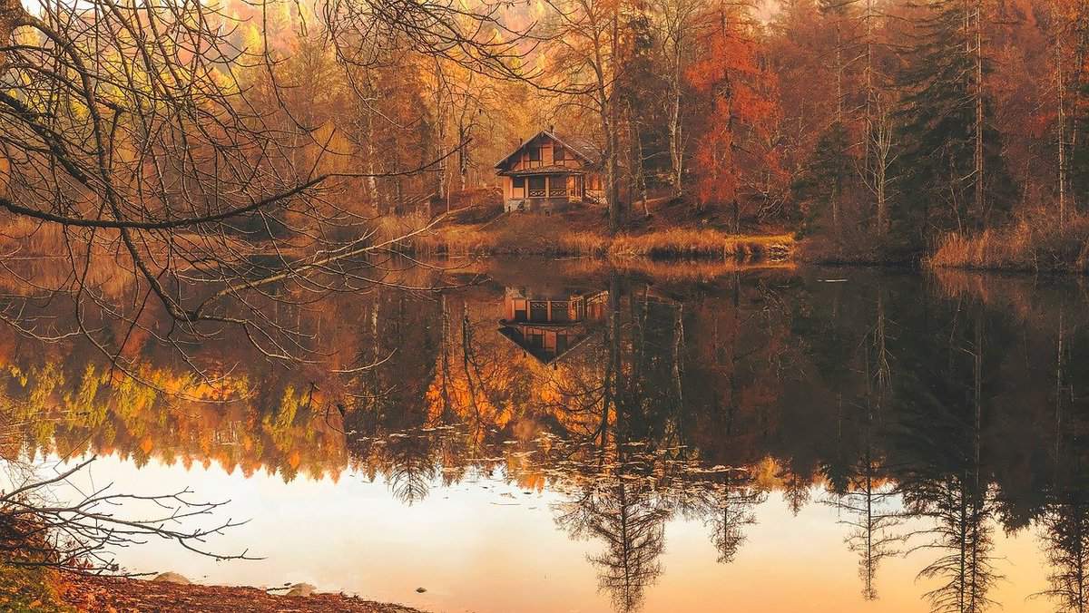 casa del lago-caída