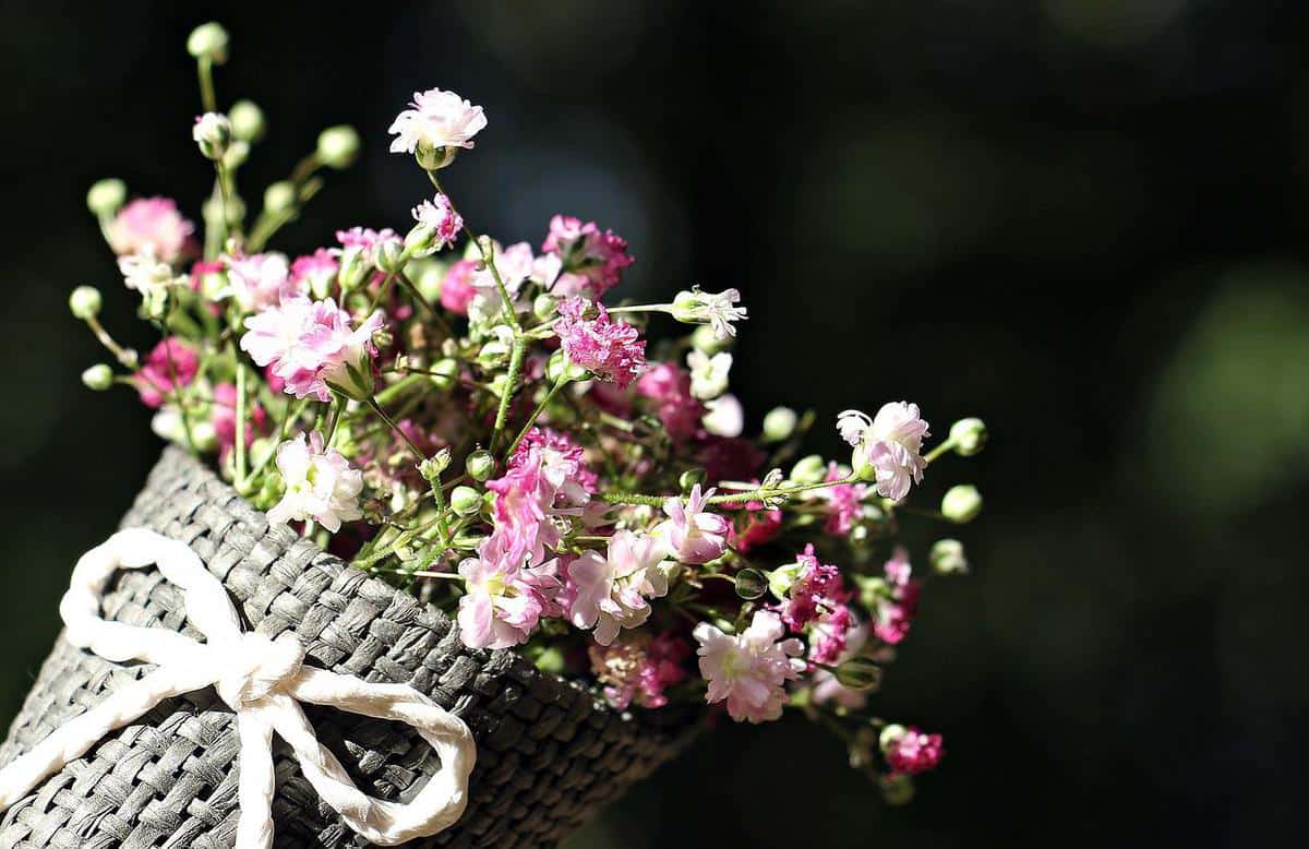 cesta de flores