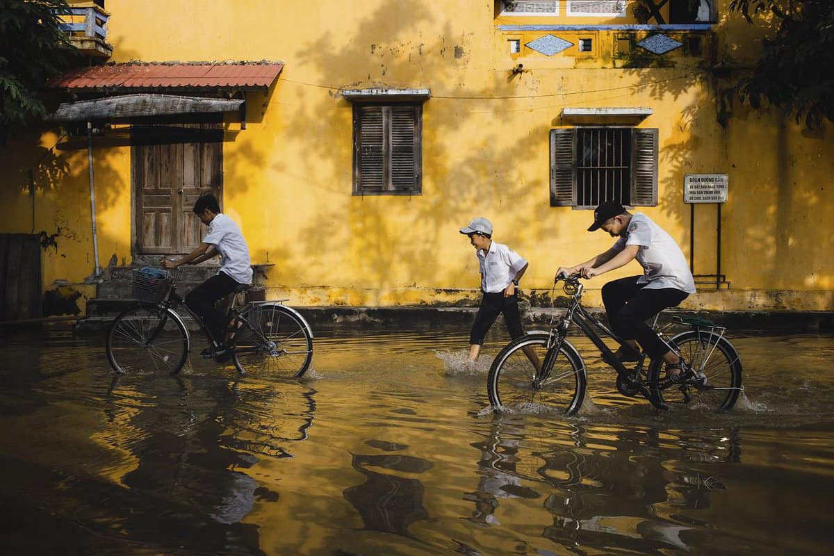 cidade velha inundada