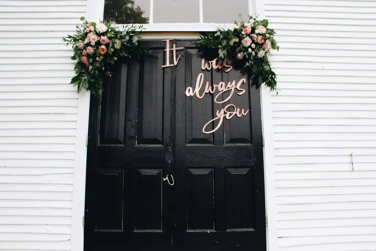 wedding decor door