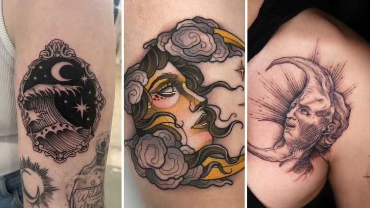 72 Moon Tattoo Ideas for Nocturnal Souls