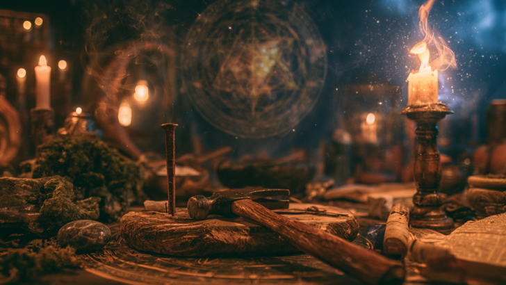 Casting a Love Spell Using a Nail and Hammer