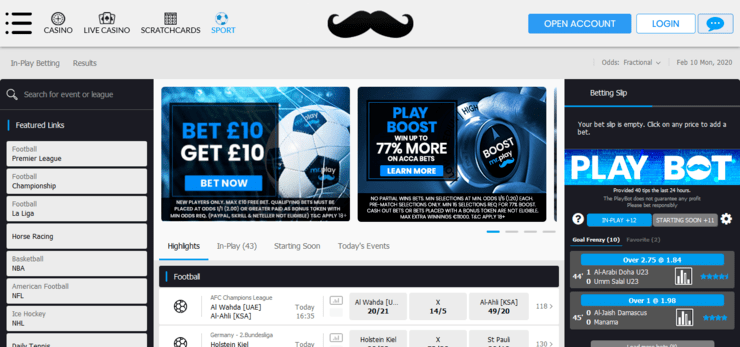 online casino and sports betting