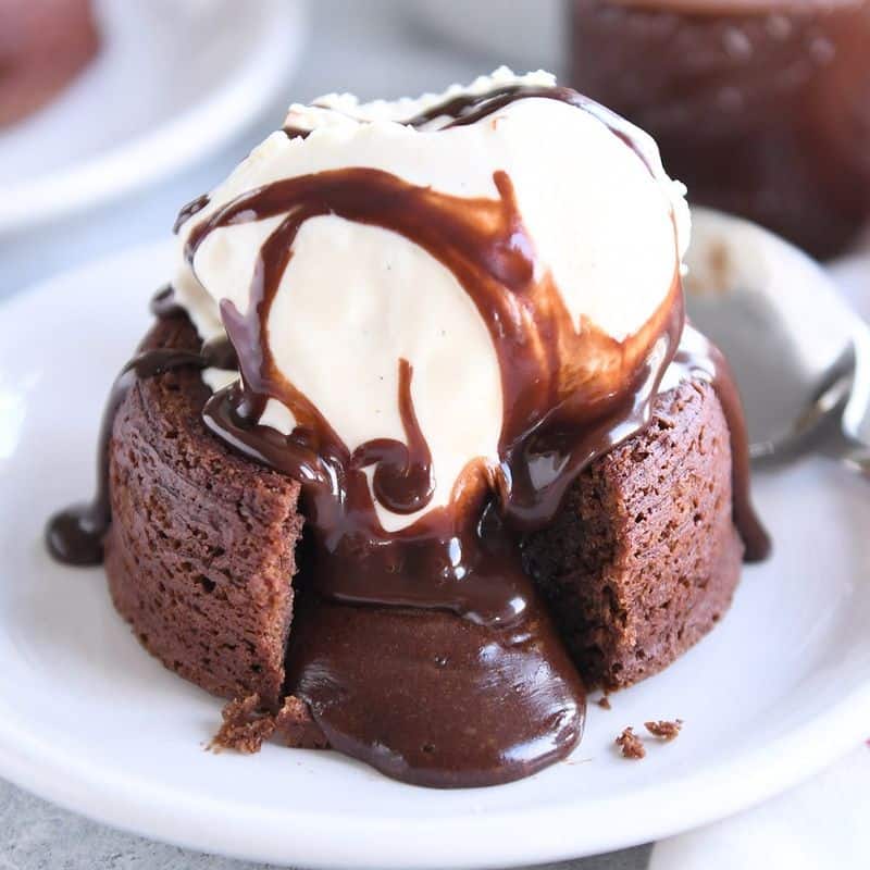 Taurus: Decadent Chocolate Lava Cake with Homemade Ice Cream