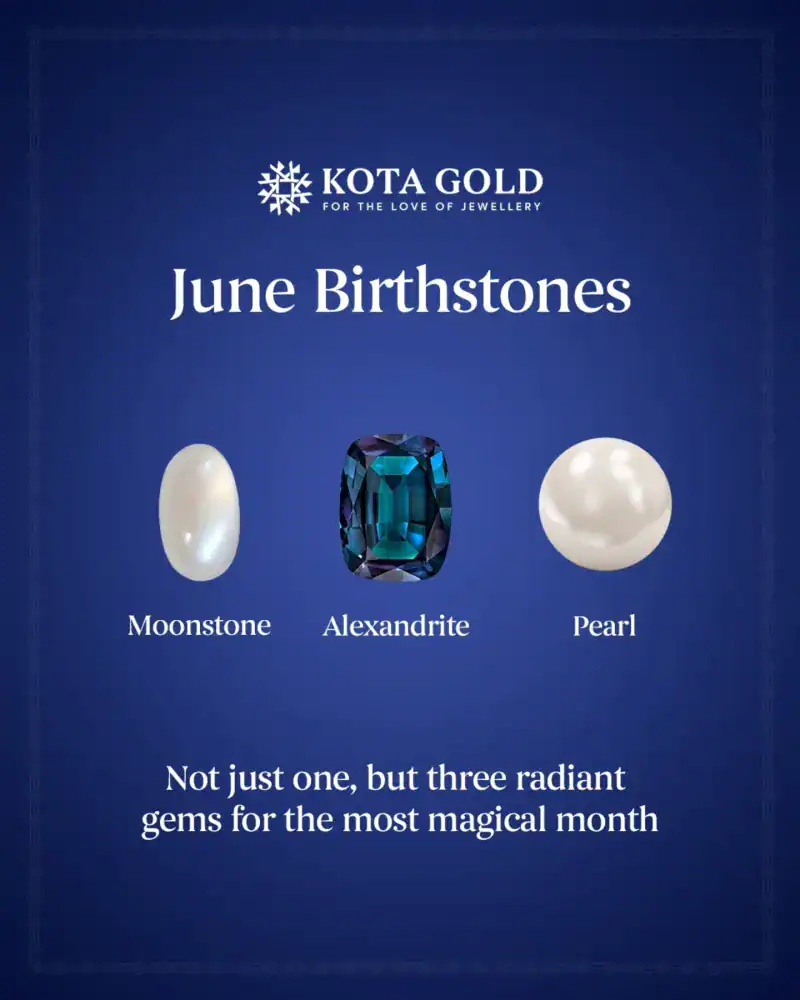June's Triple Treat: Pearl, Alexandrite, or Moonstone