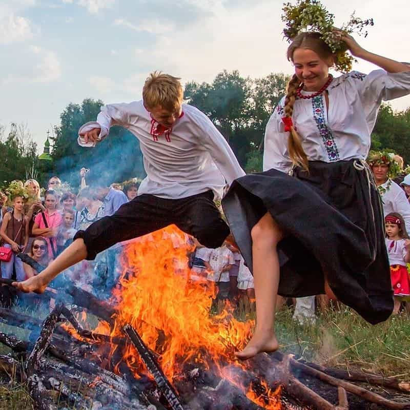 Fire-Jumping Daredevils in Belarus