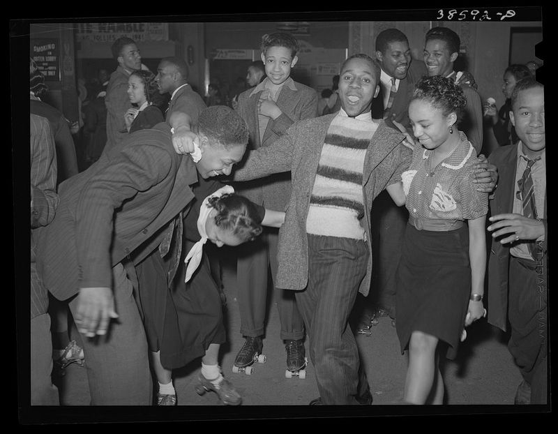 Roller Rink Couple Skates