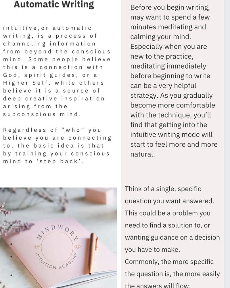 Automatic Writing: Letting Spirits Guide Your Hand