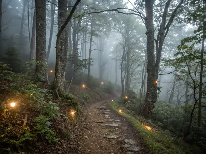 Lights on the mountain path don't always lead you home