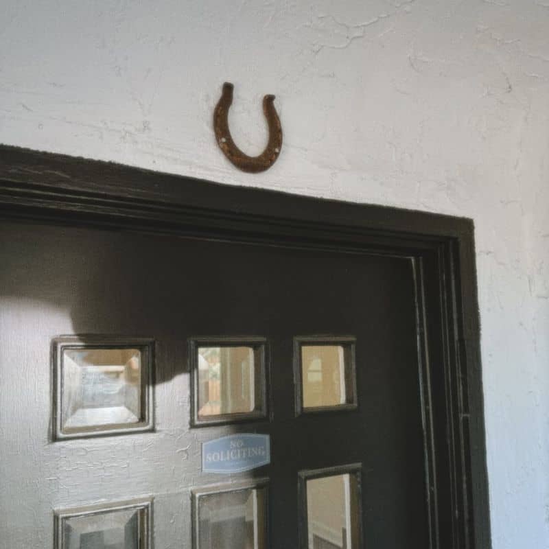 Horseshoe Above the Front Door for Luck