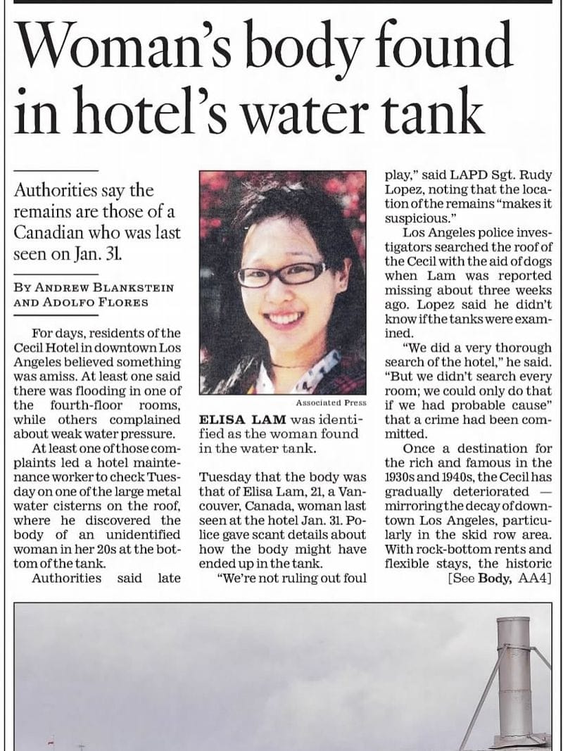 The Body in the Water Tank