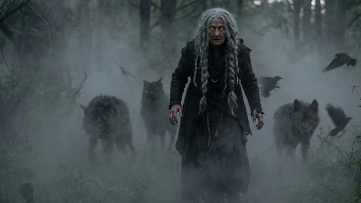 The Shadow Witch Baba Yaga Who Lives in a Hut That Hunts for Bones