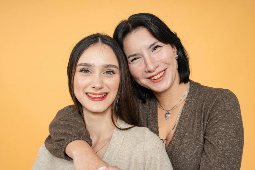 mother daughter beautiful