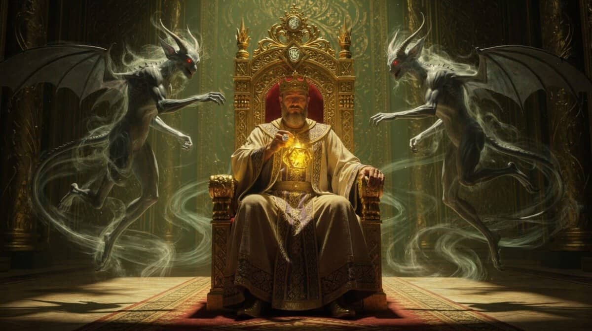 king solomon throne demons