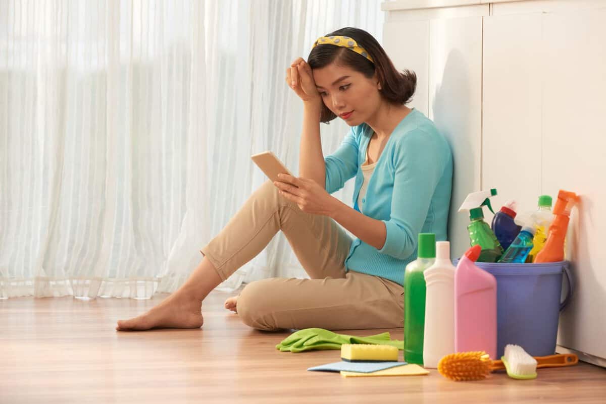 domestic labor tired