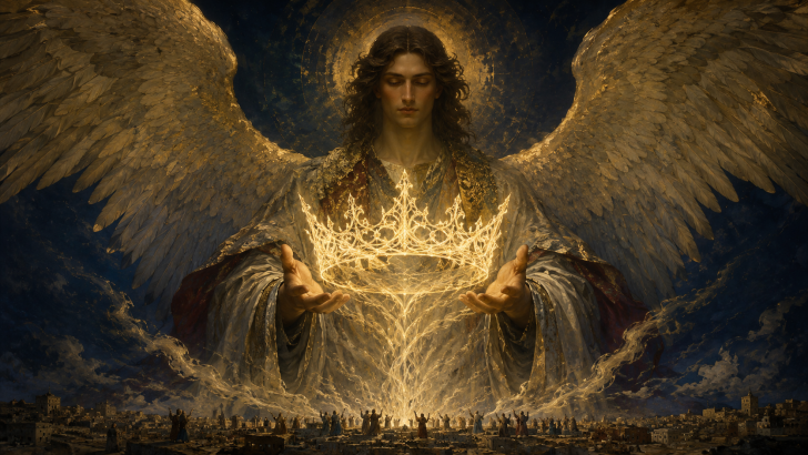 The Giant Angel Said to Turn Human Prayers Into Crowns